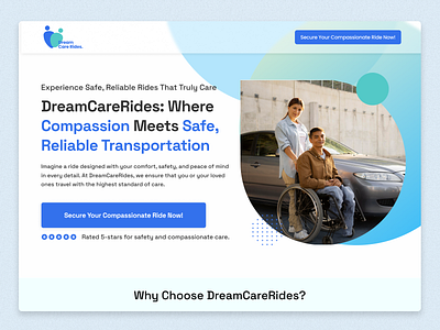 Medical Transportation Landing Page ui