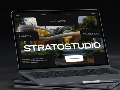 🏛 Web Design for an architectural firm | Hyperactive architecture firm commercial website concept creative dark design e commerce graphic design homepage hyperactive landing marketing materials product design ui user experience user interface ux web design