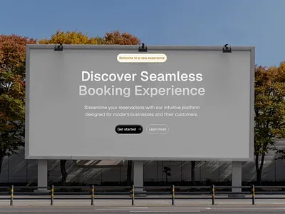 Hero Section Exploration for a Billboard Management Website app branding daily ui design landing page ui