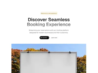 Hero section Exploration for a Billboard Management Website app branding daily ui design landing page ui