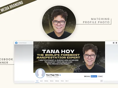 Master the Art of Manifestation with Tana Hoy Facebook Banner branding business fb cover design designer facebook banner facebook profile photo fb banner fb photo graphic design logo design