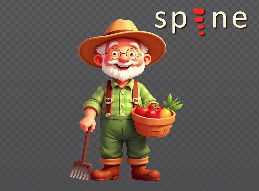 Juicy Blast - Grandpa 2d 2d animation animation character game hero slots spine vialex