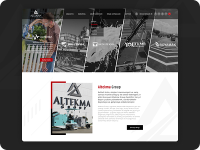 Altekma Group Web UI Design altekma corporate corporate web design design responsive web design ui design ui ux uiux design web design web ui design