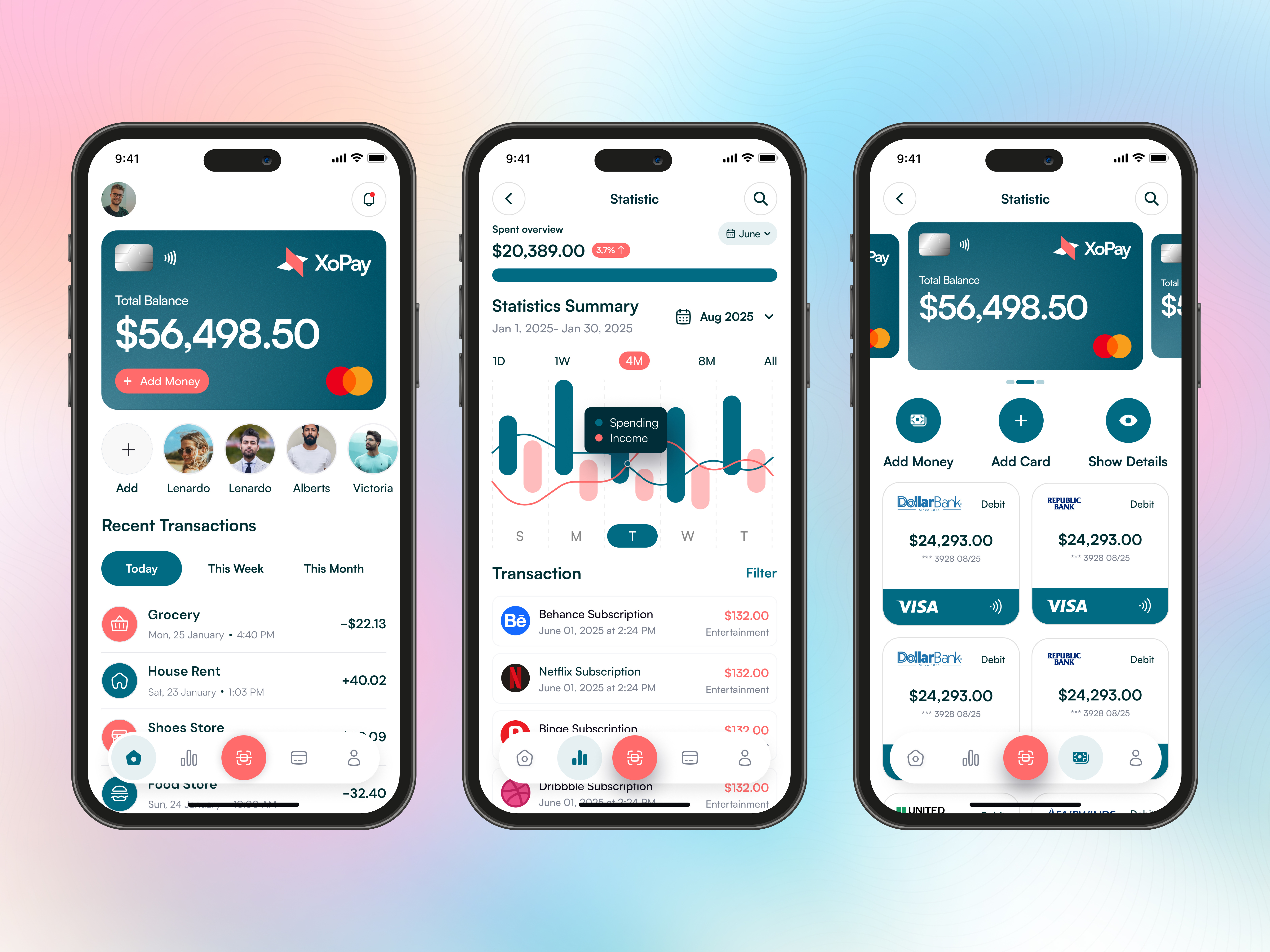 Example of Mobile App Design(6 Screens) 