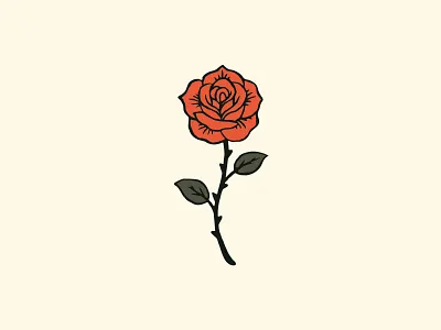 Rose floral graphic design logo rose