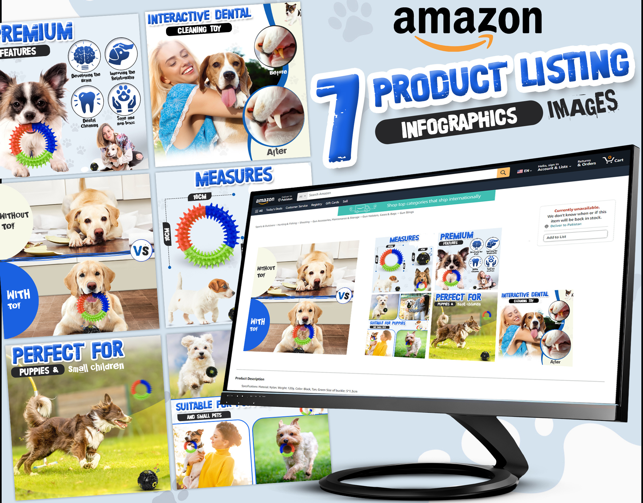 Dogs Toy a content amazon amazon listing ebc graphic design infographic listing listing images product design product listing