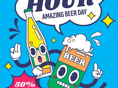 Beer Day design illustration procreate vector