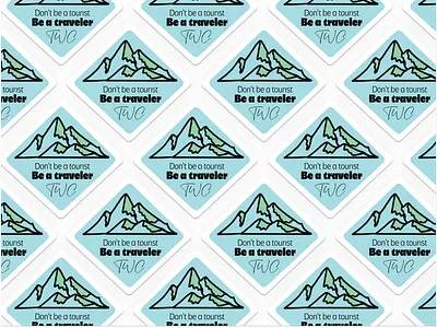 TWC Stickers blue design flat illustration illustration illustrator ipad procreate sticker stickers teal travel world