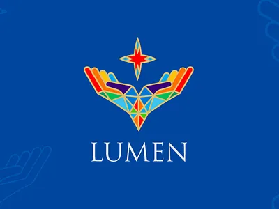 The stained glass logo branding icon logo