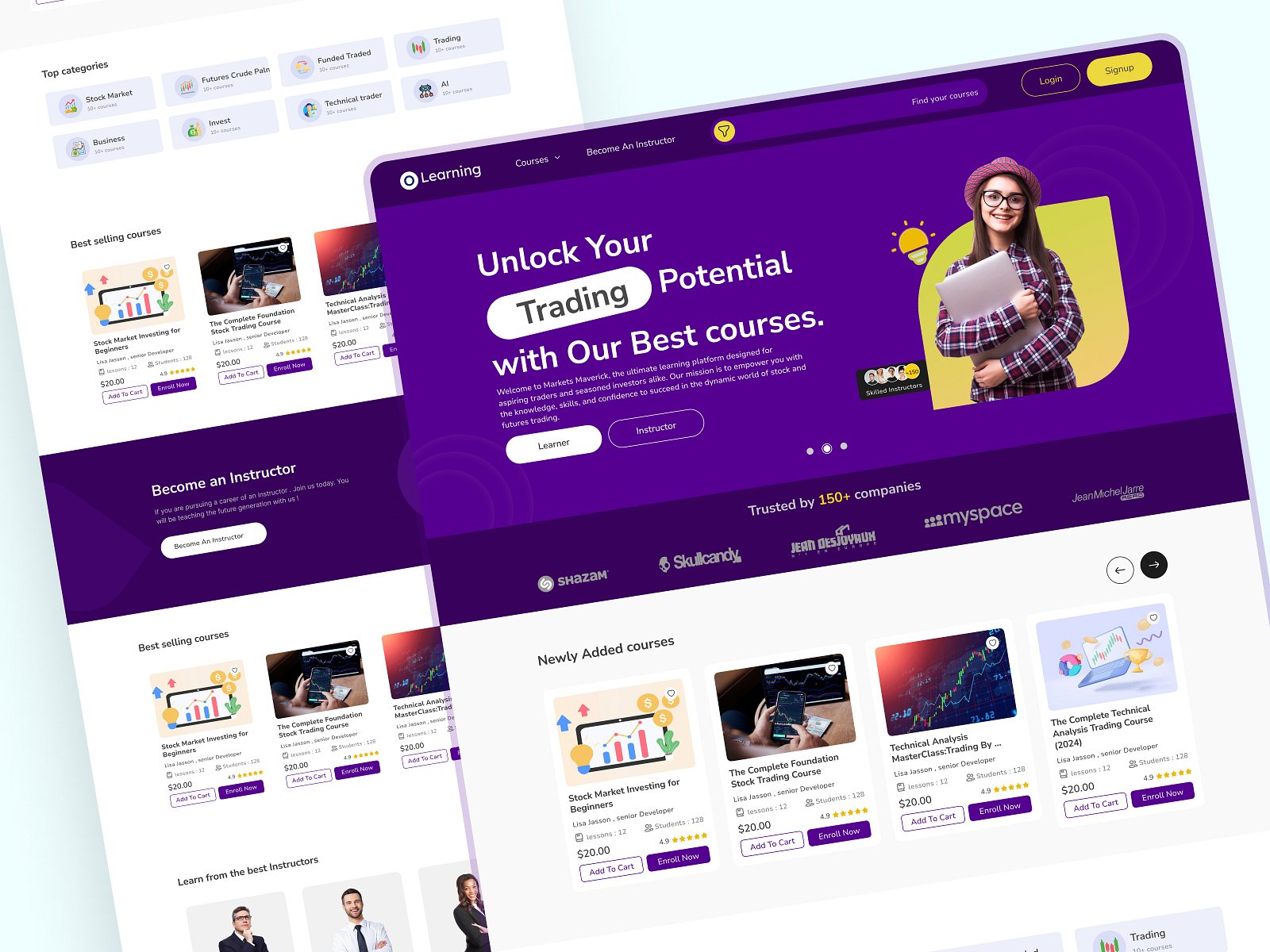 LMS Landing Page Learning Management System website Ui/Ux Design by ...