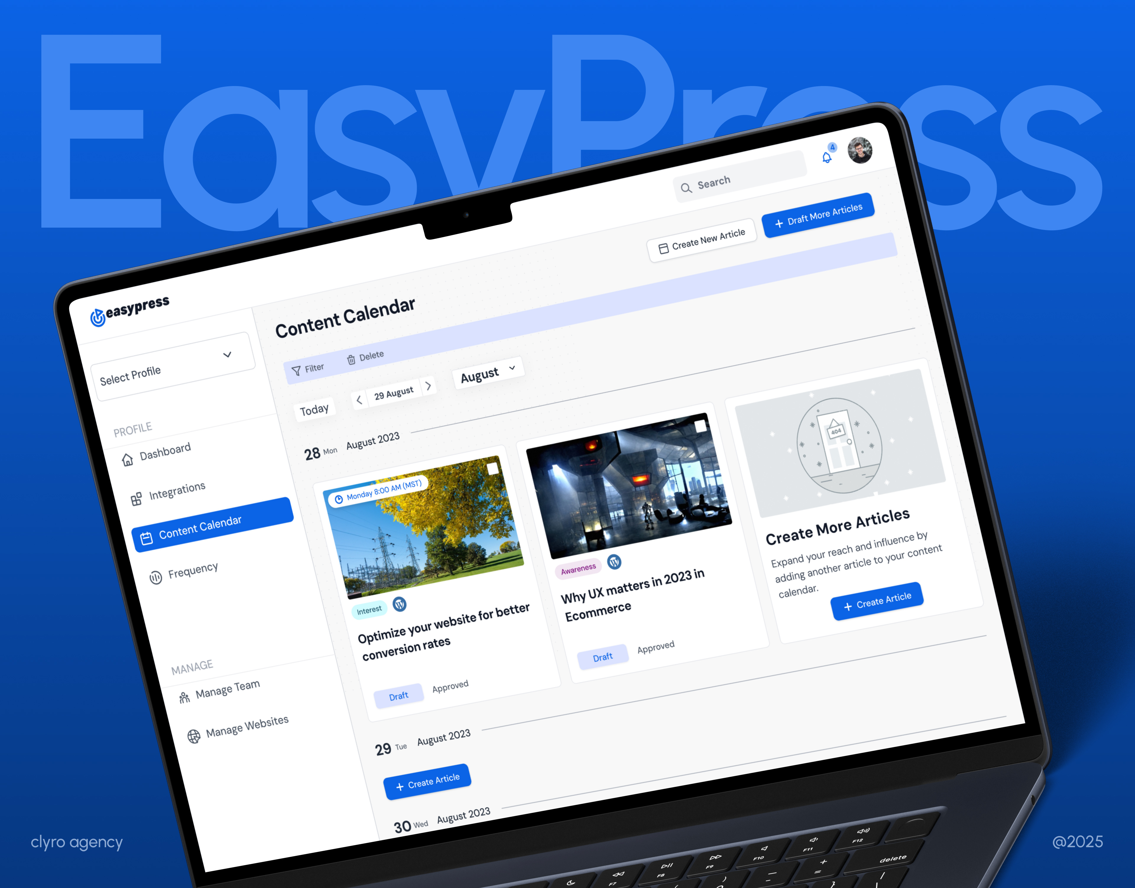 AI Content Generation Platform | SaaS UI/UX Design android app design aı blog clean content creation design design thinking ios modern ui design saas ui design ui ux design uiux uiux des web design webapp webdesign