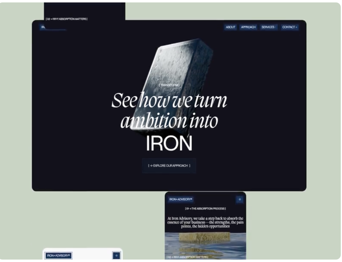 Iron Advisory - Project Showcase 3d ai branding design graphic design illustration logo saas ui web design
