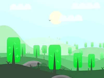 Spring art illustration spring villigan