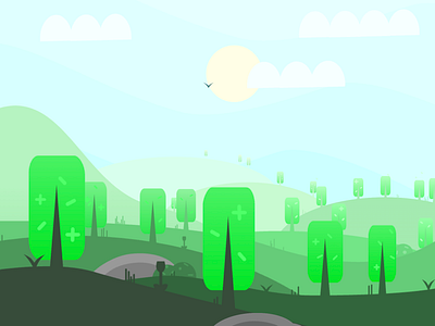 Spring art illustration spring villigan