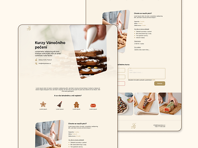 Yummy one page website bakery christmas design desktop graphic design homepage one page sweet ui ux web website