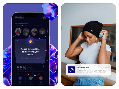 Practice Scheduler - – Artium Academy | UI/UX app case study educational figma gamification goal goal setting learning mobile motivation scheduler timer ui ux