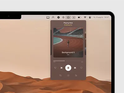 Music player widget for MacOS figma flat macos music player ui ux widget