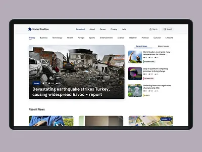 Stated Position - news portal