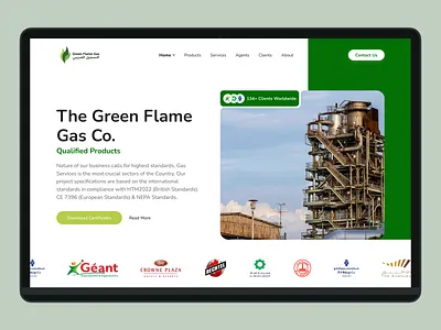 Industrial Green flame