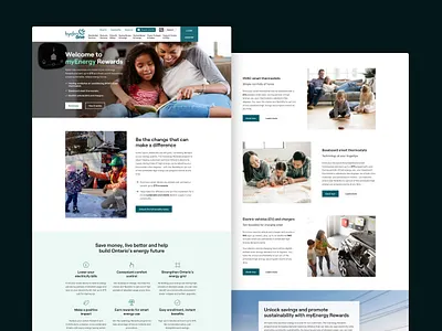 Landing Page Design: myEnergy Rewards design landing page landing page design rewards program ui ui design utilities company ux ux design web design