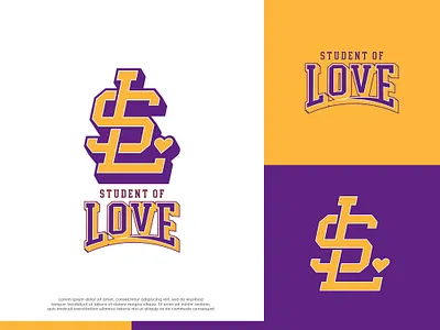 STUDENT OF LOVE - LOGO PROJECT college monogram sl university varsity