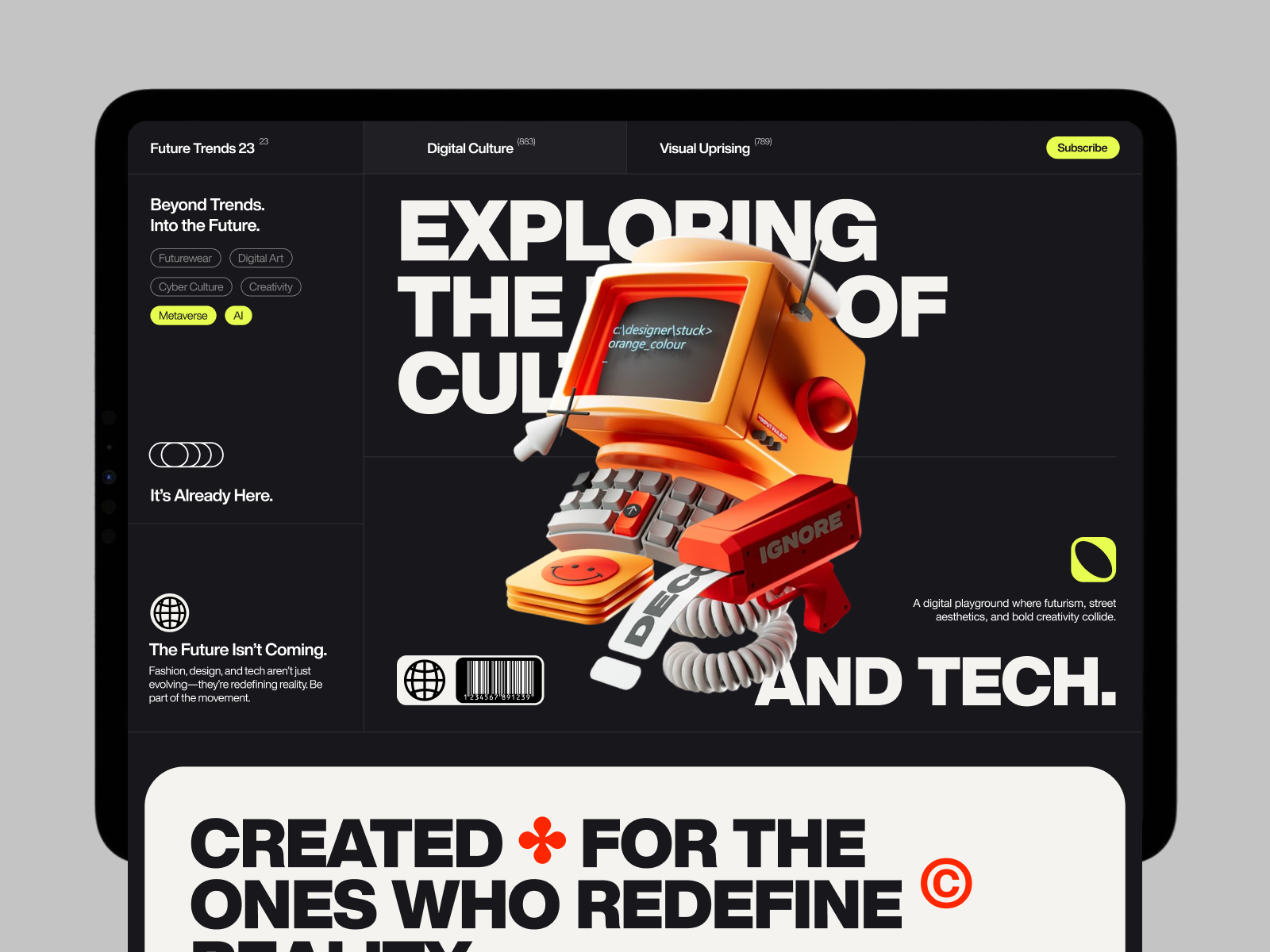 Example of Modern Minimal Web Design Swiss Style