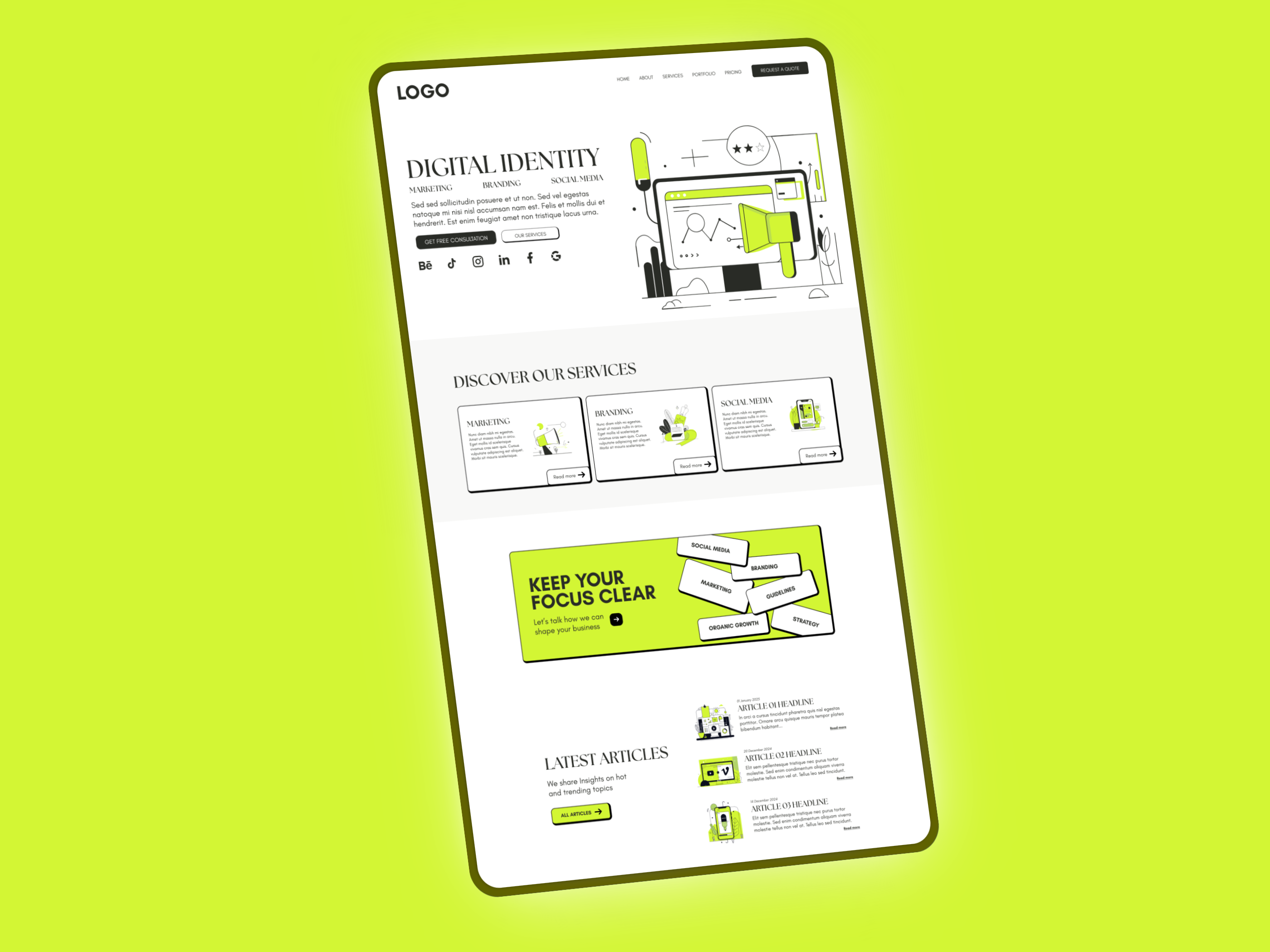 Draft / Idea - MockUp Marketing Homepage branding design graphic design homepage mockup web webdesign