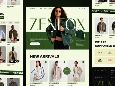 Fashion E-commerce Website brand dress ecommerce fashion fashion landing page landing page landing page design model online shop shop webpage design website