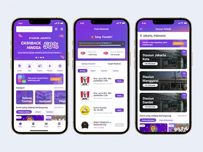 KAI Mobile Apps Redesign - UI Exploration apps branding design gamification graphic design illustration logo mobileapps mobiledesign railway ticketing ticketingapps tourism ui uiux uiuxdesigner ux vector