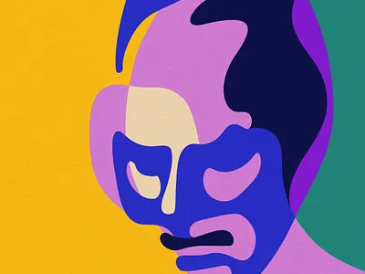 Fluid portrait #1 batman flat fluid hero portrait poster shape super vector vintage