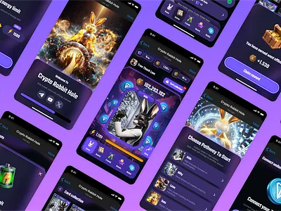 Crypto Rabit Hole - Card Game app blockchian card game crypto design game mobile rabit telegram game ui