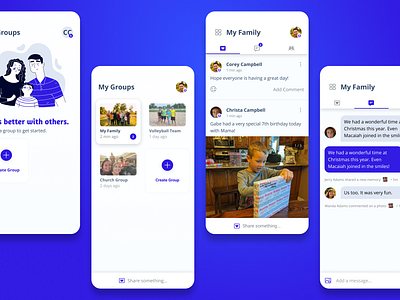 Private Social Media app ui ux