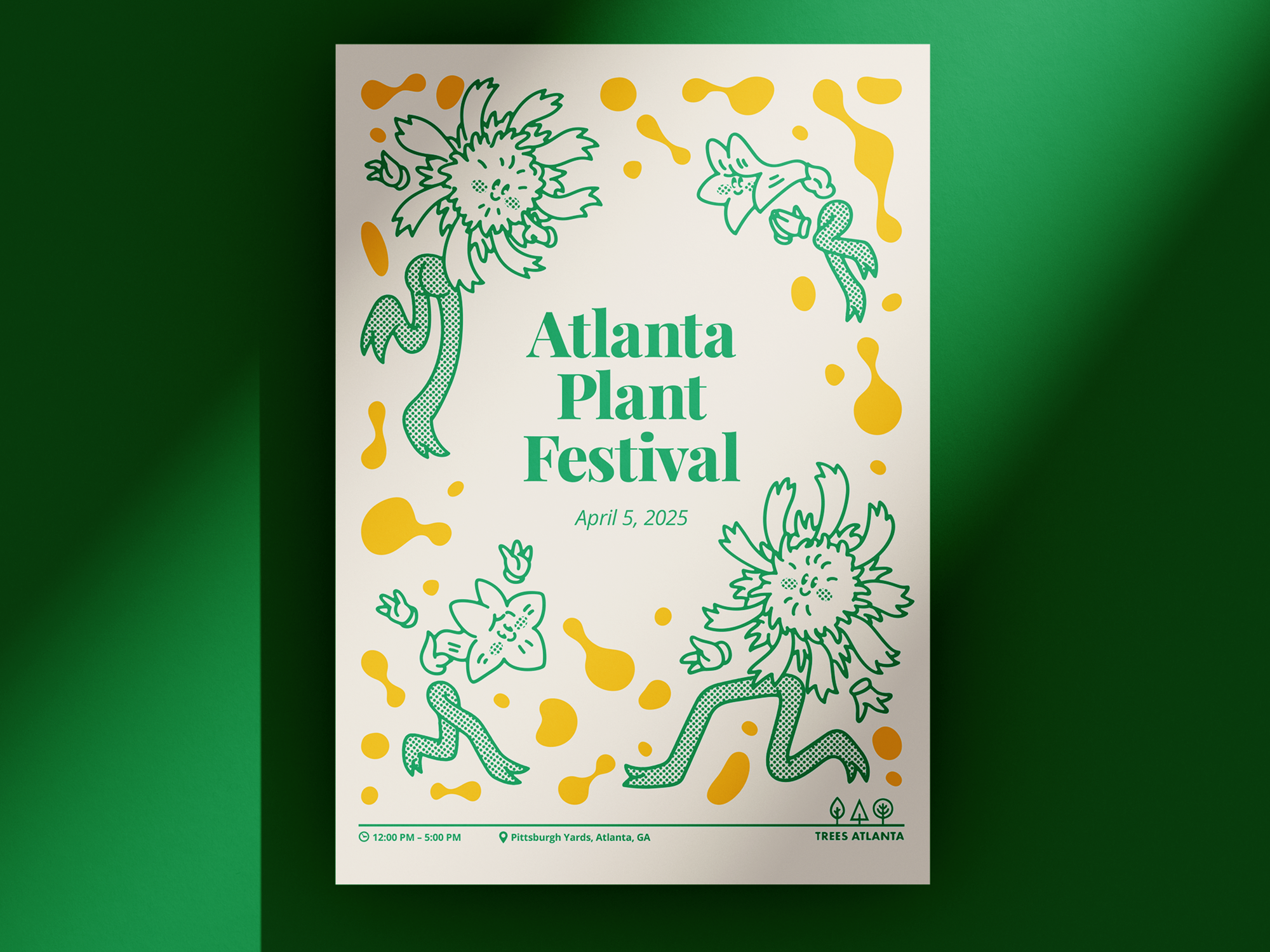 Illustration for Atlanta Plant Festival adobe illustrator cartoon character cute drawing flowers graphic design illustration kawaii poster design print design sketching spring
