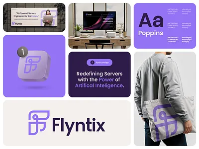 Flyntix - Logo & Brand Identity - 03 ai app icon brand identity branding chinthaka gunaratne f f logo graphic design letter f letter logo lettering logo logo design logo for app logo inspirations logos logotype monogram tech visual identity
