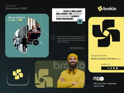 Brokio logo & branding brand identity brand mark branding logo logo design logos popular logo visual identity