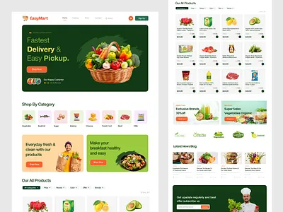 Grocery Shopping & Delivery Website deliveryservice ecommerce ecommerceapp food delivery fooddelivery groceryapp groceryorder mnimal onlinegrocery order pickup product product page shop shoppingapp store tracking web webdesign website