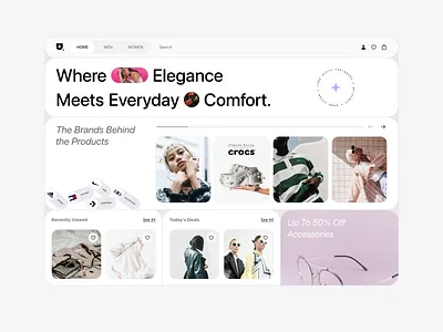 Fashion E-commerce brand clean desktop fashion minimalistic modern solid typography ui ux web