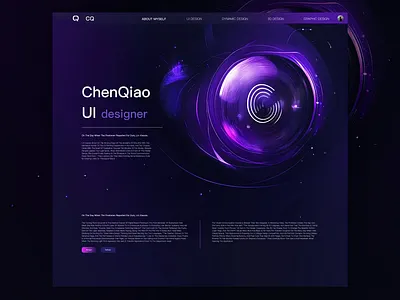 Personal homepage design design logo ui ux web