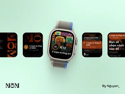 Podcast UI on Watch app design branding creative design illustration logo showcase ui ui ux ui design watchui