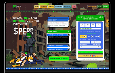 CRYPTO MEME COIN PRESALE WEBSITE (PEPE) coin crypto design meme presale ui
