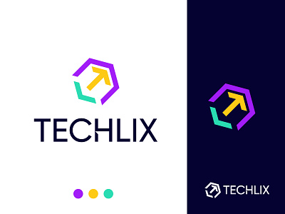 Techlix app icon brand development brand identity branding logo design logo mark logos