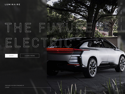 Luxury car brand automobile car clean design hero landing page luxury modern ui ux web design website website design