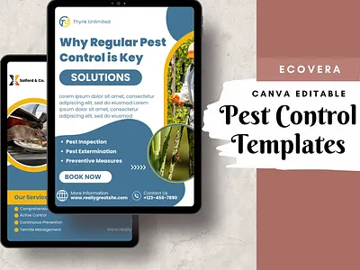 ECOVERA - Pest Control Social Media Templates pest control social media post templates social media templates
