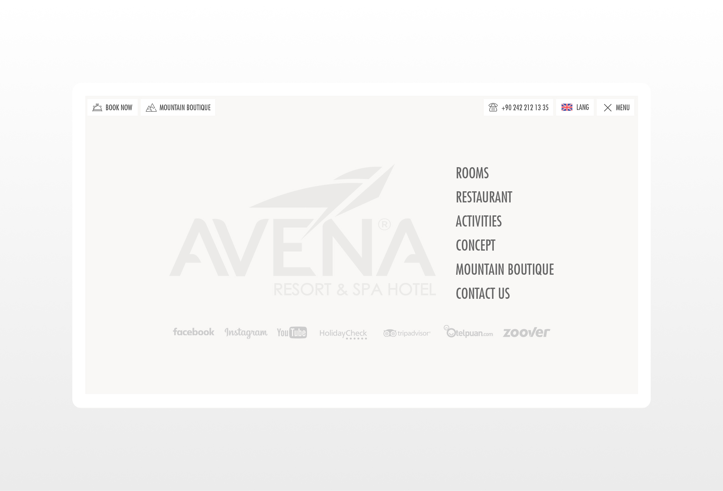Avena Resort & Spa Hotel Web UI Design design hotel hotel web design responsive web design tourism tourism web design ui ui design uiux design web design web ui design