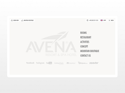 Avena Resort & Spa Hotel Web UI Design design hotel hotel web design responsive web design tourism tourism web design ui ui design uiux design web design web ui design