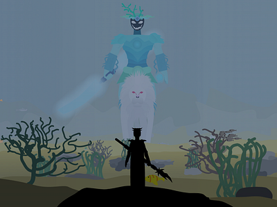 Sea King art illustration king lion scratch sea seaking vector villigan water