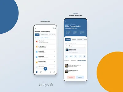 The app named "CASH" designed by Ansysoft. adobephotoshop agentlifehacks appdesign dailyplanner efficientplanning fieldwork mobileapp mobilefriendly ontheroad productivityapp propertymanagement realestateagentlife realestateapp realestatesoftware realestatetech realestatetools realtordesign reminderapp simpleinterface timemanagement