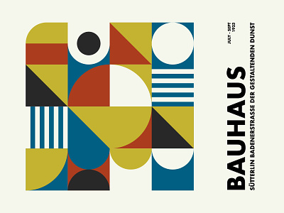 Bauhaus Poster abstract bauhaus flat poster shapes