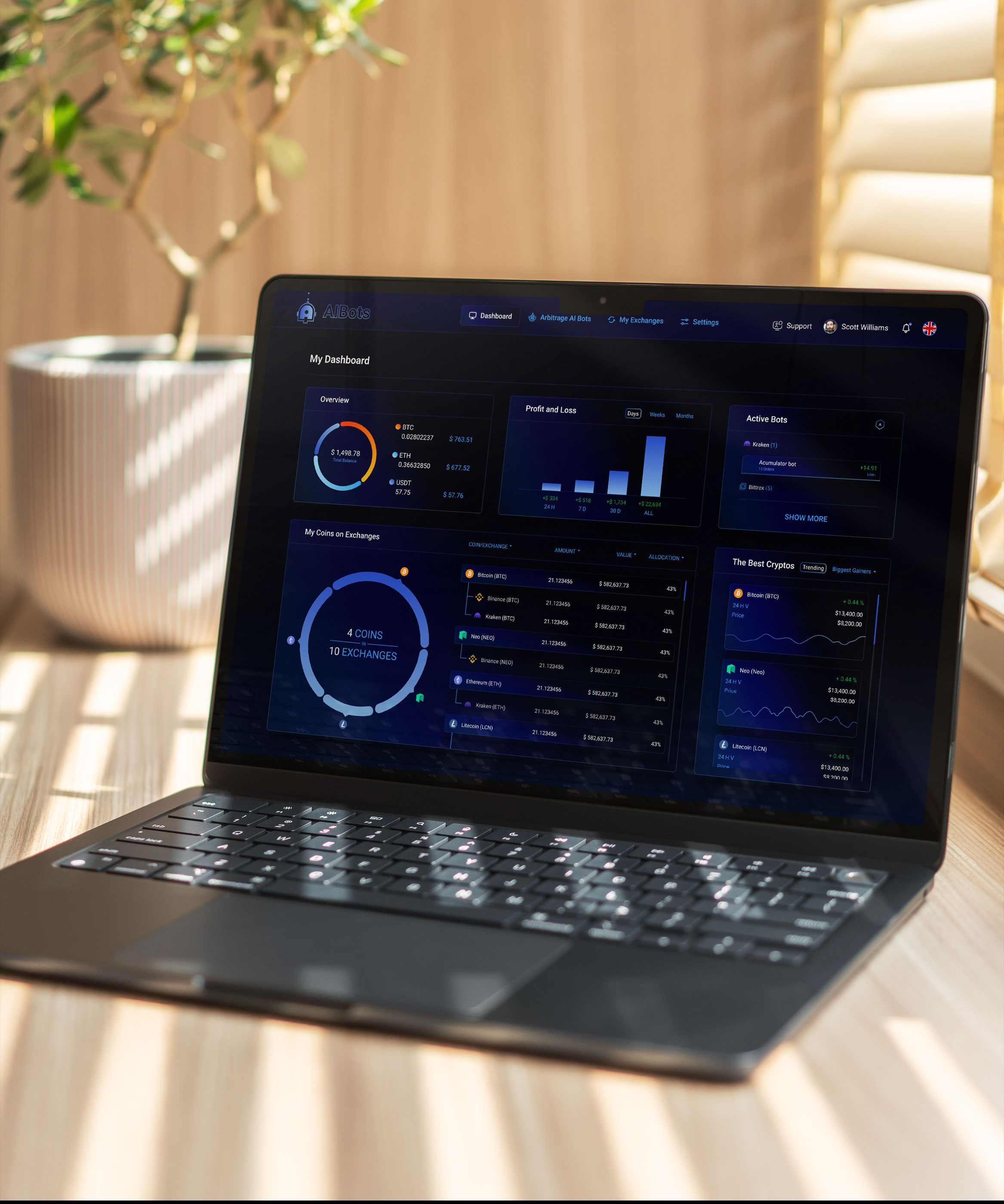 UI UX Dashboard Design for Crypto Trading Bot Web3 App auto trading crypto crypto portfolio crypto trading bot crypto wallet dashboard dashboard dashboard design dashboard ui dashboard website template defi interactive dashboard design saas saas dashboard trading trading app trading bot trading platform web design web3 web3 dashboard
