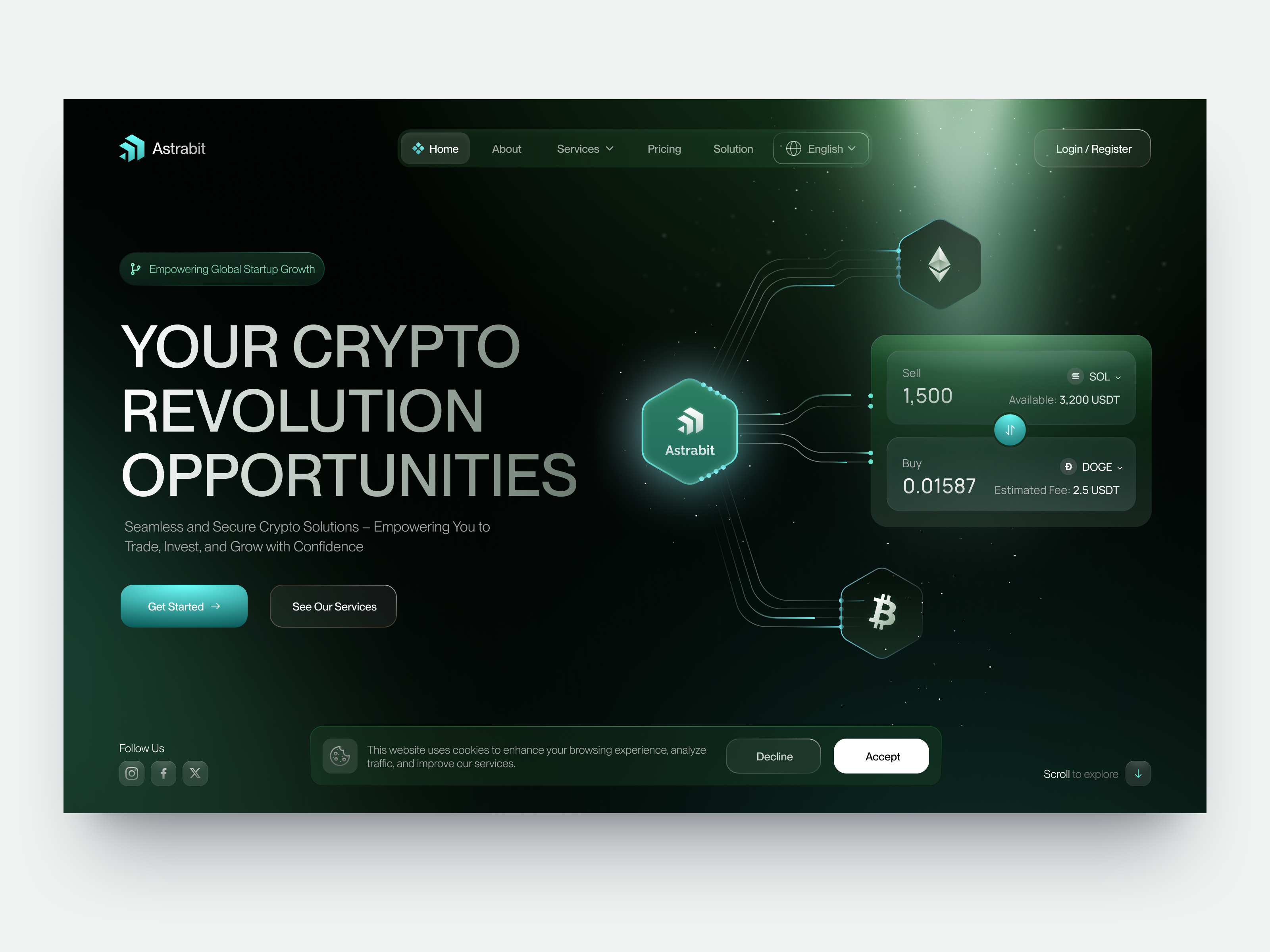 Example of Product design for Crypto